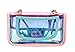 MILATA Bright Color Women's Transparent Cross Body Bag Summer Jelly PVC Clutch Purse Beach Bag (pink)