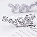 Ear Crawler Earrings Climbers Leaf Feather Angel Wing Ear Cuff Pin Vine Wrap CZ Crystal Rhinestone Studs Silver Plated