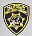 California Highway Patrol CHP Police Uniform Patch Emblem Insignia 4" x 4-7/8" (Collectable)