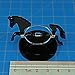 LITKO Horse Character Mount with 40mm Circular Base, Black
