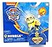 Paw Patrol Mighty Pups Rubble and Skye Figures with Light-up Badge and Paws with Bonus 12 Stickers Sheet Bundle (3 Items)