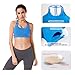 Queenie Ke Women's Light Support Cross Back Wirefree Pad Yoga Sports Bra Size S Color Blue