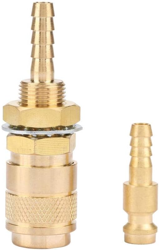 M6 Quick Connector Set Quick Water Cooled Gas Adapter Fitting Hose for MIG TIG Welder Torch Fitting for Welding Torch(Gold) - Image 3