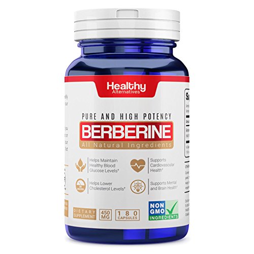 Premium Natural Organic Berberine 900mg Serving 180 Capsules Non-GMO Made in USA - Supports Healthy Blood Sugar Levels & Glucose Metabolism, Improves Immunity, Digestion & Cardiovascular Health