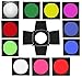 Barn Door Set with 10 Gel Filters and Honeycomb Grid for 7 to 8 inch Reflector Ideal for Alienbees, Bowens