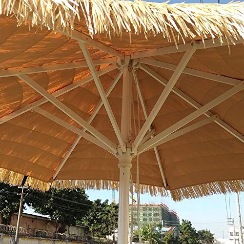 Strand Stroh Sonnenschirm Regenschirm, Garten Pool Sonnenschirme Gartenschirm Imitation Stroh Regenschirm Außenterrasse… – Bild 3