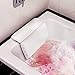 Jhua Non Slip Bath Pillow, Waterproof Spa Bathtub Pillow Mat with 7 Strong Suction Cups for Any Size Tub Comfort Bath Pillow for Neck Rest Back Support (14.6x11.4x2 in) (White)