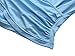 KIRA Women's Deep V Neck Long Sleeve Unique Cross Wrap Slim Fit Crop Tops (Small, Light Blue.)