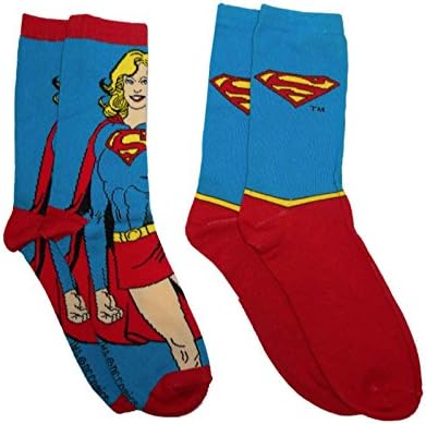 Supergirl Socks Classic Logo Official Dc Comics Womens 2 Pack