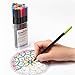 AmazaPens Fineliner Coloring Pens Premium Sketch Colored Pen Fine Tip Point 0.4mm Bleed Resistant Water Based Ink, Assorted Vibrant Colors, 24 Pce Colored Pens for Journals, Diaries and Home Office