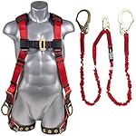 Palmer-Safety-Safety-Harness-wDetachable-Double-Leg-6-Internal-Shock-Absorbing-Lanyard-wRebar-Hook-I-OSHA-Compliant-Arrest-Kit-I-Ideal-for-Construction-Scaffolding-Use-Universal-1pk