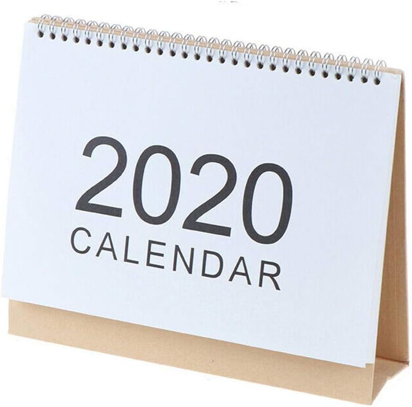 KCPer Small School Year Desk Calendar 2019-2020 Stunning Monthly Designs, From 2019.8 to 2020.12, Desktop Calendar, Tent Standing Calendar, Easel Table Top Flip Academic Calendar (C)