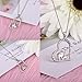IOHUPCI S925 Sterling Silver Lucky Elephant Love Heart Mother and Daughter Necklace for Women (Colorful)