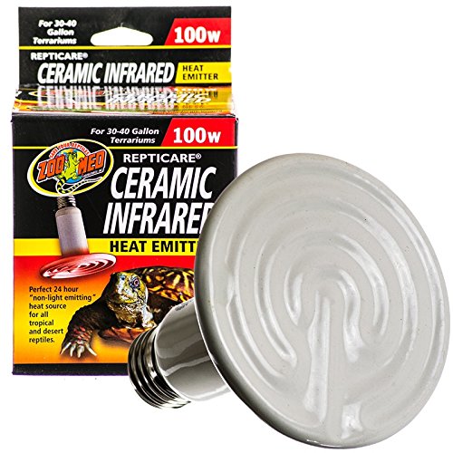 Buy Zoo Med ReptiCare Ceramic Infrared Heat Emitter 100 watt, for 3040 Gallon Terrarium use