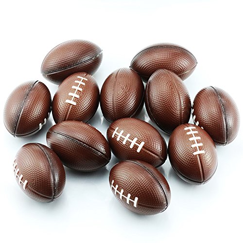 Etmact Soft Foam Mini Football Stress Balls For Kids 2.5" Perfect for Small Hands, 12-pack