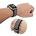OULUOQI for Apple Watch Band 38mm, Soft Silicone Replacement Band for Apple Watch Series 3, Series 2, Series 1, Sport , Edition, S/M Size ( Black/Gray )