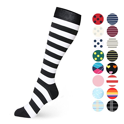 HLTPRO 20-30 mmHg Compression Socks Women & Men - Compression Stockings for Running, Nurse, Flight, Travel - Thumbnail 2