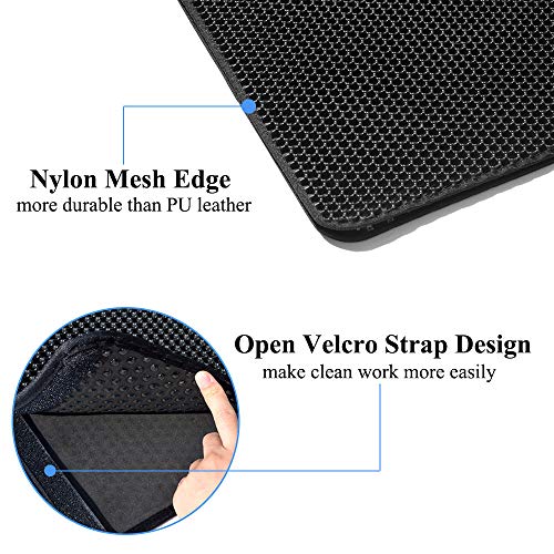MUNTO Cat Litter Mat, Jumbo Size 30" x 47" Litter Box Mat, Honeycomb Double Layer Water Resistant Cat Litter Trapper