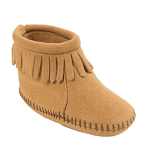 Minnetonka Back Flap Kids Infant-Toddler Boot 0 M US Infant Brown