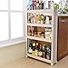 Yontree Update Version 4-Tier Gap Storage Slim Slide Out Storage Tower Rack Shelf with Wheels