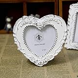 AMHOME Picture Frame 3x3 Heart Resin and Wood Frame Creativity Design