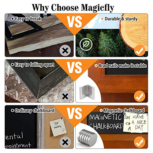 image for Magicfly Mail Sorter Organizer Wall Mount, 2 Slot Wooden Mail Holder f