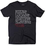 Superluxe Clothing Modern Discord™ Mens/Unisex Stranger & Things The Party T-Shirt, Black, Large