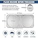 MATCC Windshield Sun Shade Car Sun Shade Excellent UV Reflector Keeps Vehicle Cooler Folding Silvering Sun Visor Heat and Sun Reflector Medium 62'' x 34''(160 x 86cm)