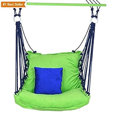 Aashi Enterprise EA Jumbo Adult Swing And Hammock Chair With Cushion Green/Blue