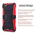 Huawei Raven LTE Case, Huawei Raven LTE Holster Case, Nagebee - Huawei Raven LTE H892L Heavy Duty Hybrid Armor Dual Layer Rhino Kickstand Belt Clip Holster Combo Rugged Case for Huawei Raven LTE H892L (Holster Red)