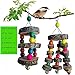 PINVNBY Parrot Chewing Toy Bird Perch Natural Wooden Block Hanging Swing Bell Climbing Toy Colorful Beads Bird Cage Accessories for Macaw African Grey Amazon Cockatoo Budgies Parakeet Lovebirdthumb 4