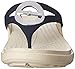 crocs Women's Sanrah Circle Bow Wedge Flip W Dress Sandal, Navy/Stucco, 8 B(M) US