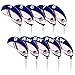 SunTrade 10pcs Golf White & Blue US Flag Neoprene Golf Club Head Cover,for Titleist, Callaway, Ping, Taylormade, Cobra, Nike, Etc.