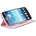 Galaxy Mega 6.3 Case, Samsung Galaxy Mega 6.3 Wallet Case, Wrist Strap Folio [Kickstand Feature] Pu Leather Wallet Case with ID&Credit Card Slot For Galaxy Mega 6.3, Pink Sun Flower