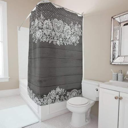 Daoyiqi Rustikaler Duschvorhang mit Sonnenblumen-Motiv, mit 12 Haken