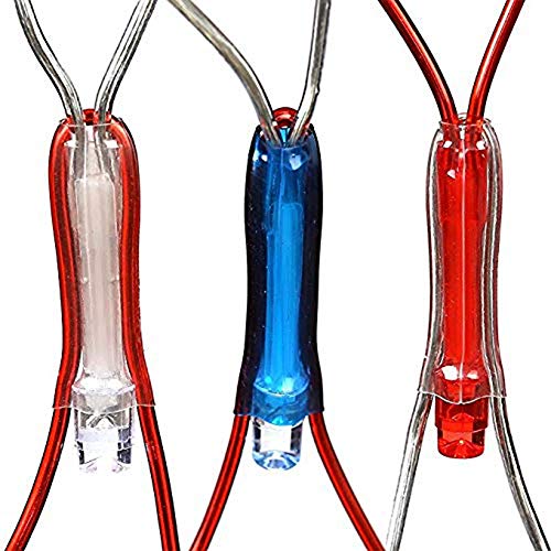 Auelife American Flag Lights, Waterproof 420 Led Light 24V 6.5ft3.28ft Flag Net Lights Indoor Outdoor for Independence Day Memorial Day Fence Yard Garden Festival Christmas Room Wall Decorations