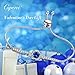 Caperci Adjustable Sterling Silver Cushion Blue Sapphire Jewelry Bolo Bracelet for Women