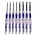 Whitelotous 8pcs Crochet Hooks Assemblies Smooth Knitting Set for Arthritic Hands DIY Crafts Needlework (Porcelain -B)