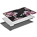 MOSISO Compatible with MacBook Air 13 inch Case (Models: A1369 & A1466, Older Version 2010-2017 Release), Plastic Pattern Hard Shell Case & Keyboard Cover & Screen Protector, Purple Peony