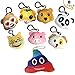 Emoji Keychain Mini Pillow Stuffed Animals Plush Toys Assortment for Safari Party Supplies Favors, Birthday Party, Home Decoration, Carnival Prizes, Classroom Rewards and More