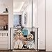 Magic Gate for Dogs, Stretchy Pet Barrier Mesh, Folding Baby Safety Fence, Portable Dog Safe Guard Enclosure for House Indoor Stair/Doorway Use, Width 43