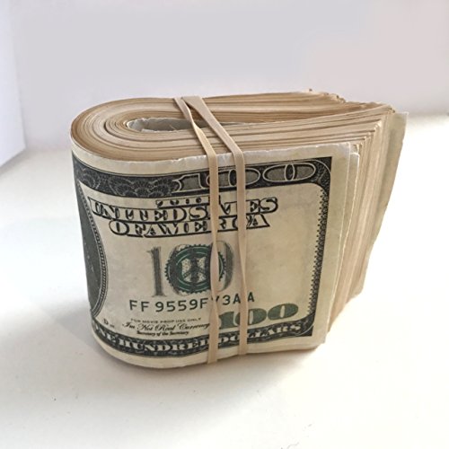LA Prop Money Wad $10,000 Distressed with Filler for Music Videos, Instagram, Advertising