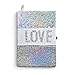 Magic Sequin Journal Where L0VE Changes to LlFE with Color Changing Flip Sequins - Pure White Sequin Notebook Reverses to Dazzling Rainbow/Mermaid Silver - Perfect Gift for Girls and Teens