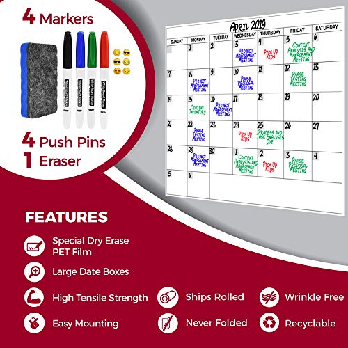Large Dry Erase Wall Calendar