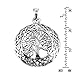 AeraVida Mystic Celtic Frame Tree of Life .925 Sterling Silver Pendant
