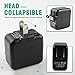Ulimag iPhone Wall Charger 24W 3.1A Dual Port USB Travel Wall Charger Adapter with 6FT Lightning Cable Charging Cord for iPhone X, 8, 8 Plus, 7, 7 Plus, 6s, 6s Plus, 6, 6 Plus, SE, iPad (Black&White)