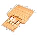 VPCOK Bamboo Cheese Board with Knife Set Housewarming Gifts Anniversary Gifts Wedding Gifts for the Couple Mother's Day Gifts Bridal Shower Gifts