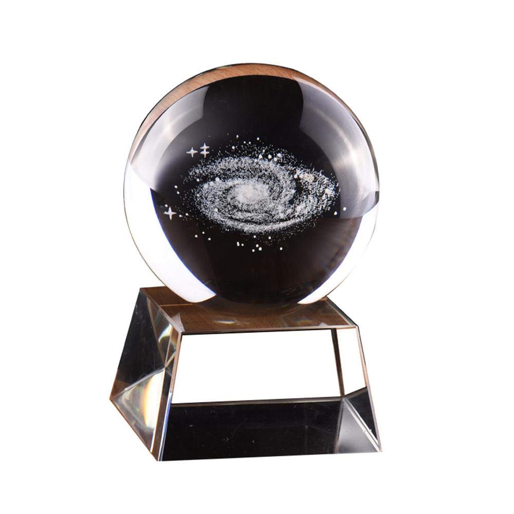 Amazoncom 80mm Galaxy Crystal Ball Glass Sphere With 3d