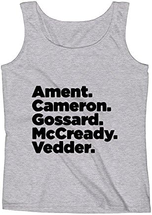 Mad Over Shirts Ament Cameron Gossard McCready Vedder Band Icon Members Friends X-Large Grey Unisex Premium Tank Top