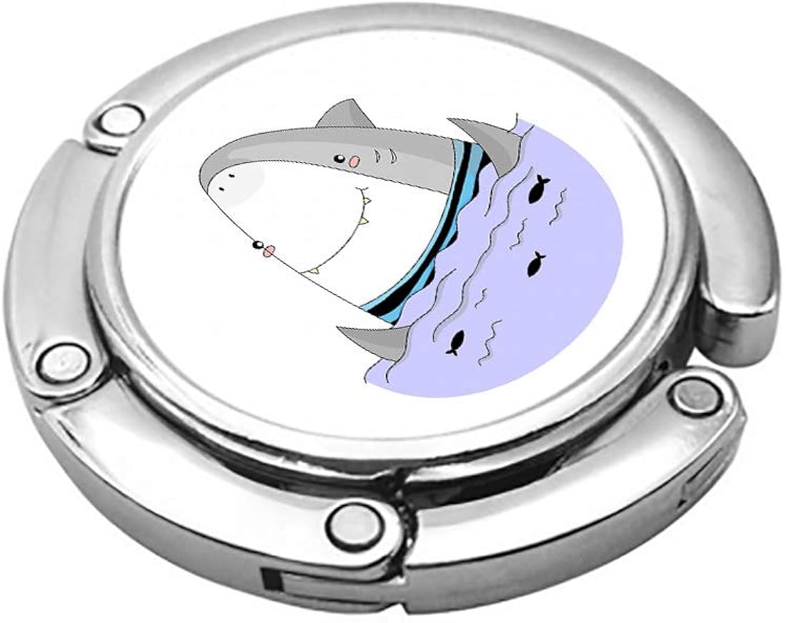 ArtSocket purse hook for table Happy White Shark Stripped Sailor bagnet purse magnet